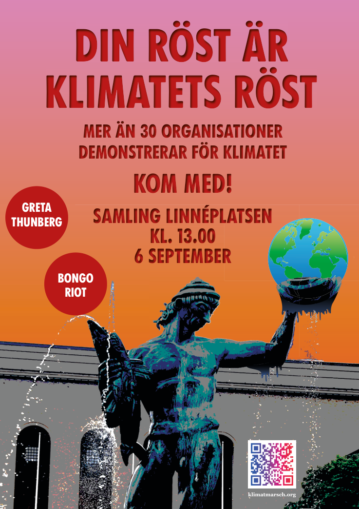 Affisch för Klimatmarschen 6 september 2026