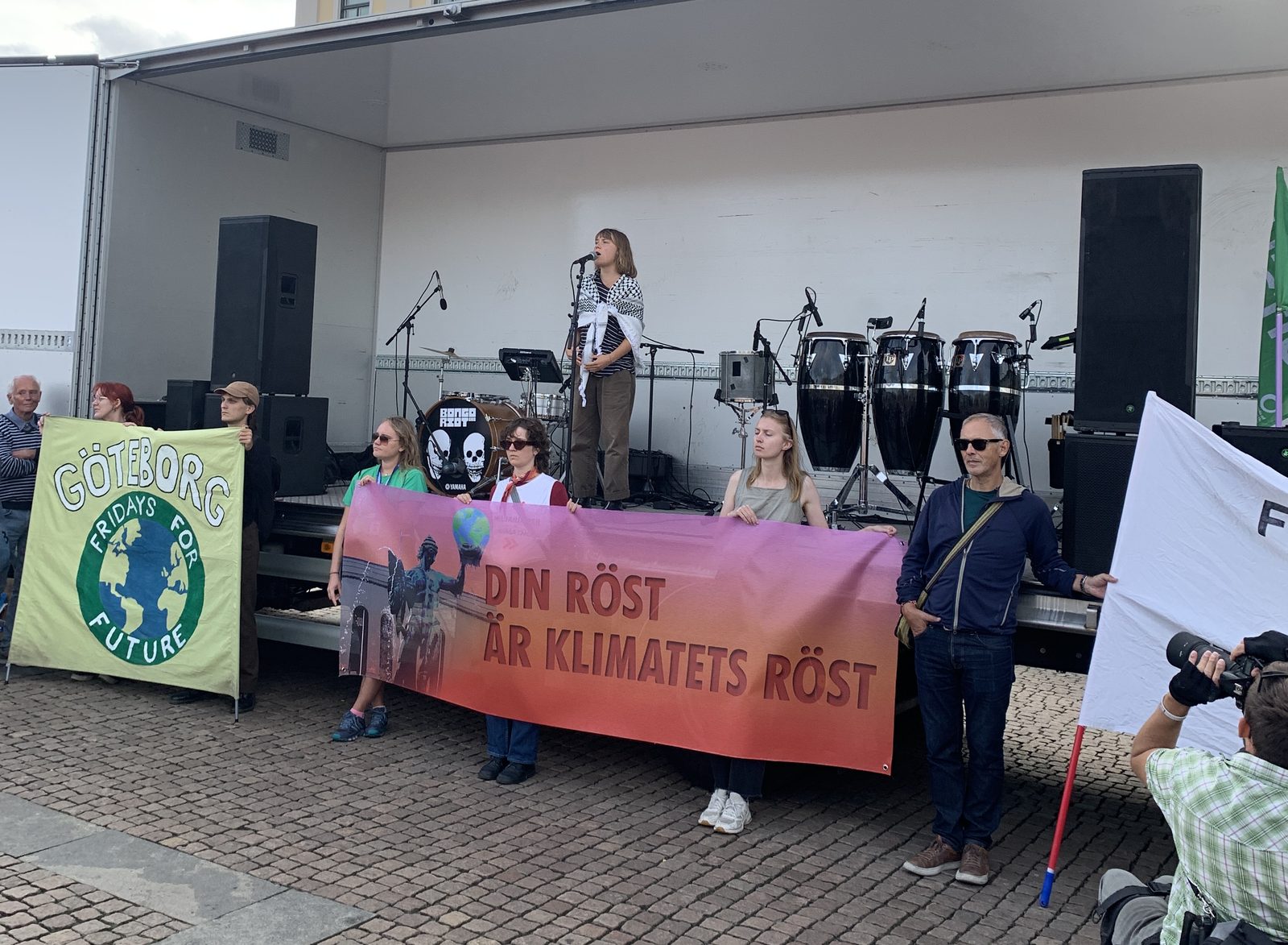 Scenen på Gustaf Adolfs torg – Din röst är klimatets röst