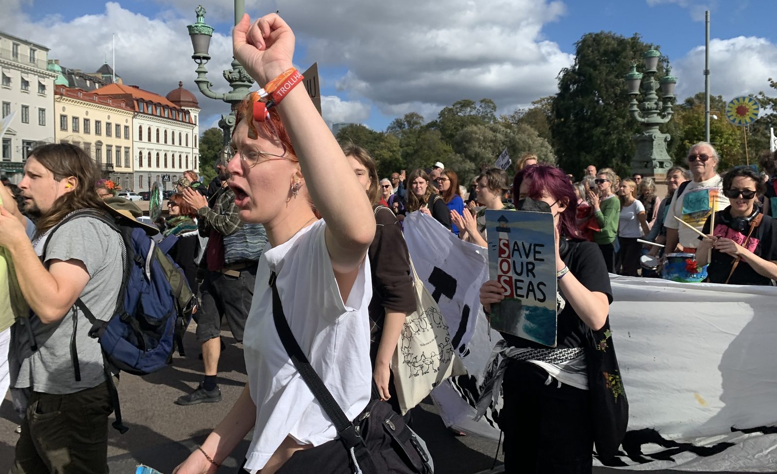 Ropande deltagare på vägen in. Foto: Jacob Oscarson