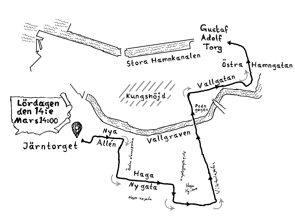 Marschväg 14:e mars